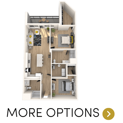 Floor plan for 2 beds, 2 baths, 1470 sqft